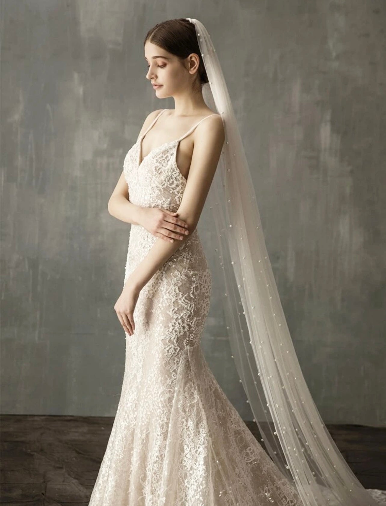 Pearl bridal veil