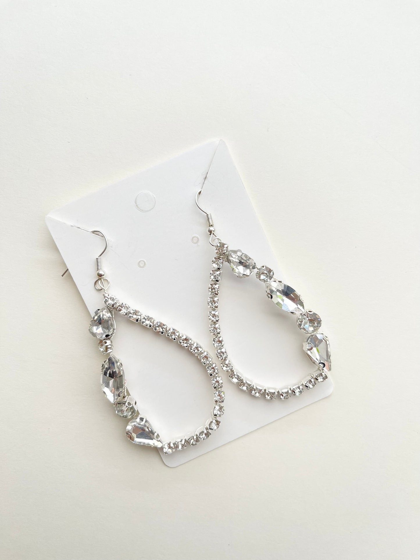 Boucle d'oreille de mariée cristaux
