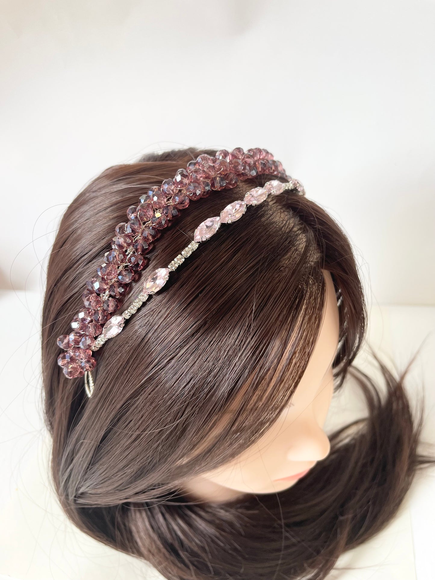 Bridal pink headpiece