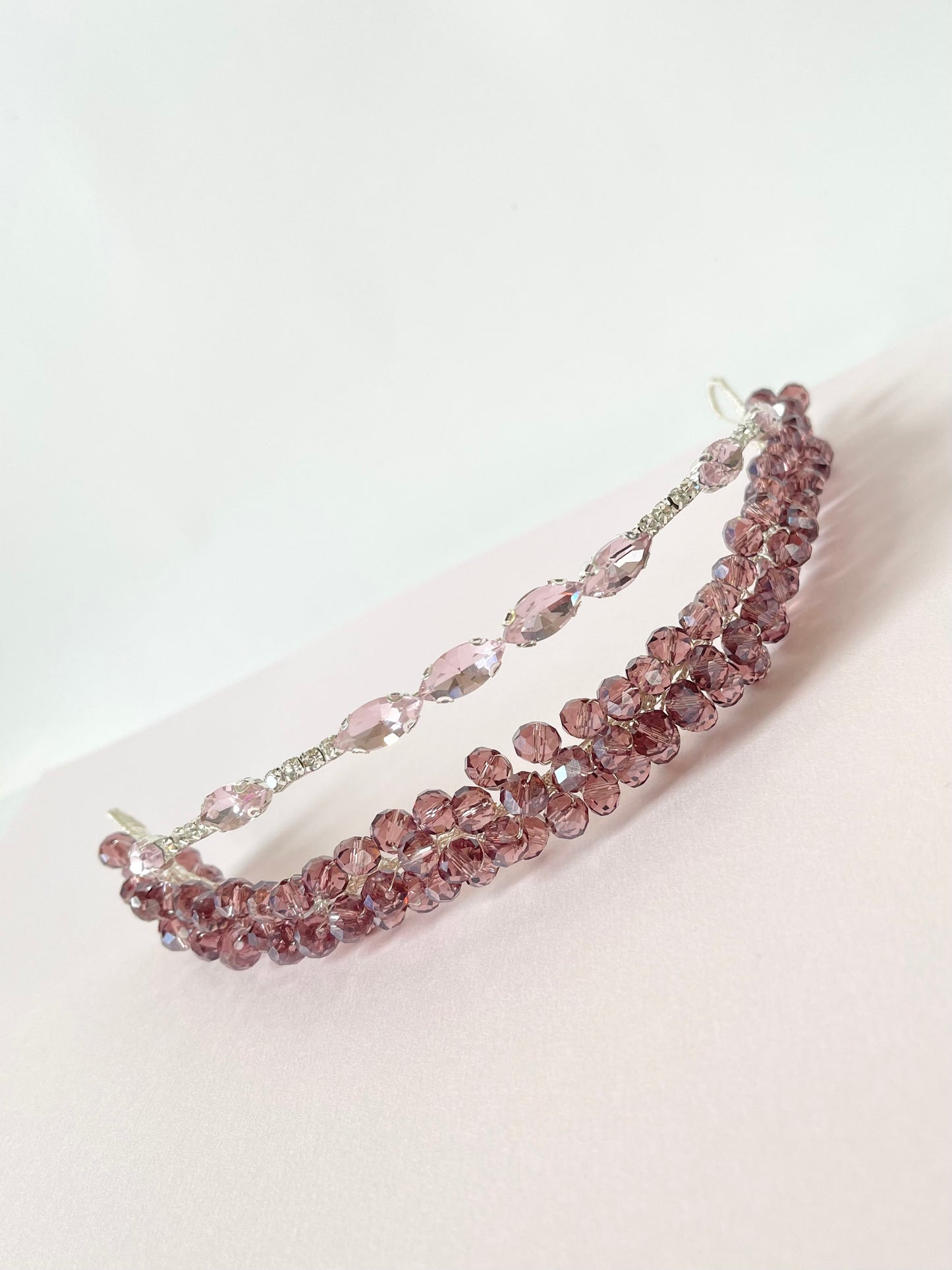 Bridal pink headpiece