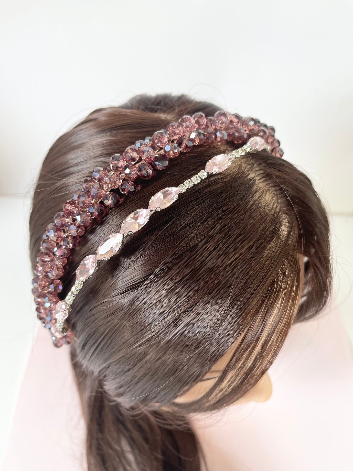 Bridal pink headpiece