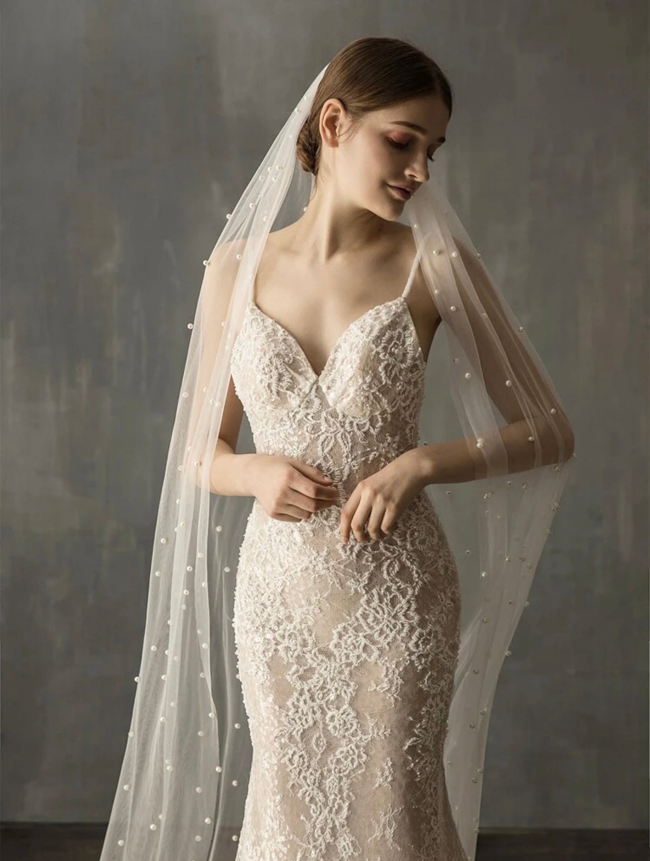 Pearl bridal veil
