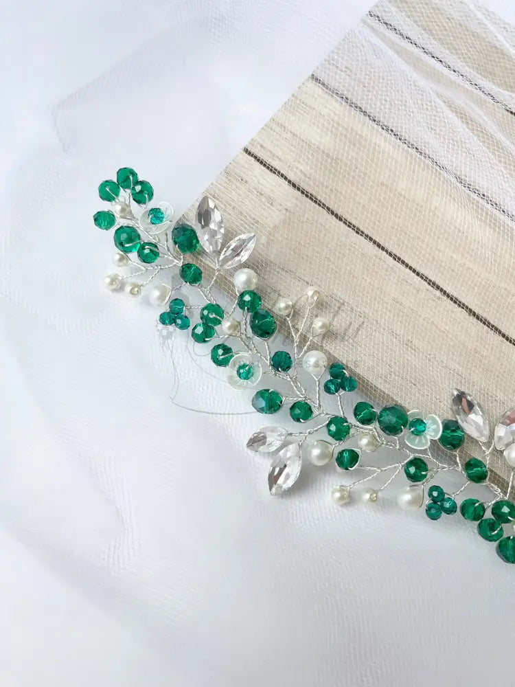 Bridal Green Headpiece