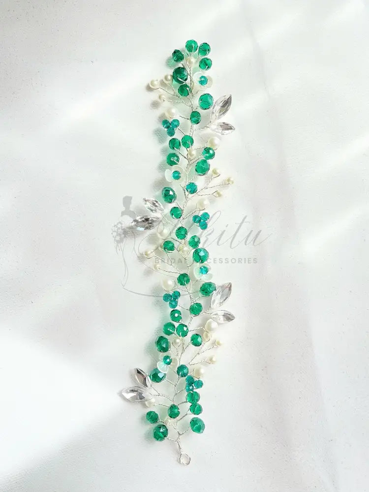 Bridal Green Headpiece