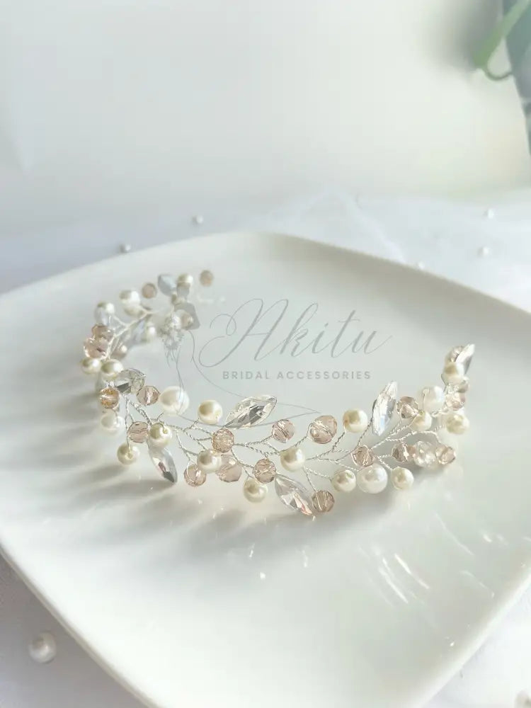 Bridal Pearl And Crystal Headpiece