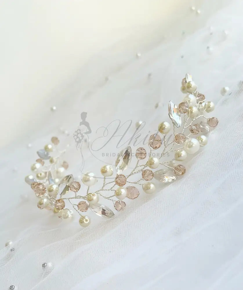Bridal Pearl And Crystal Headpiece