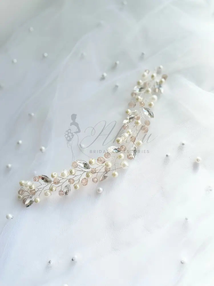 Bridal Pearl And Crystal Headpiece