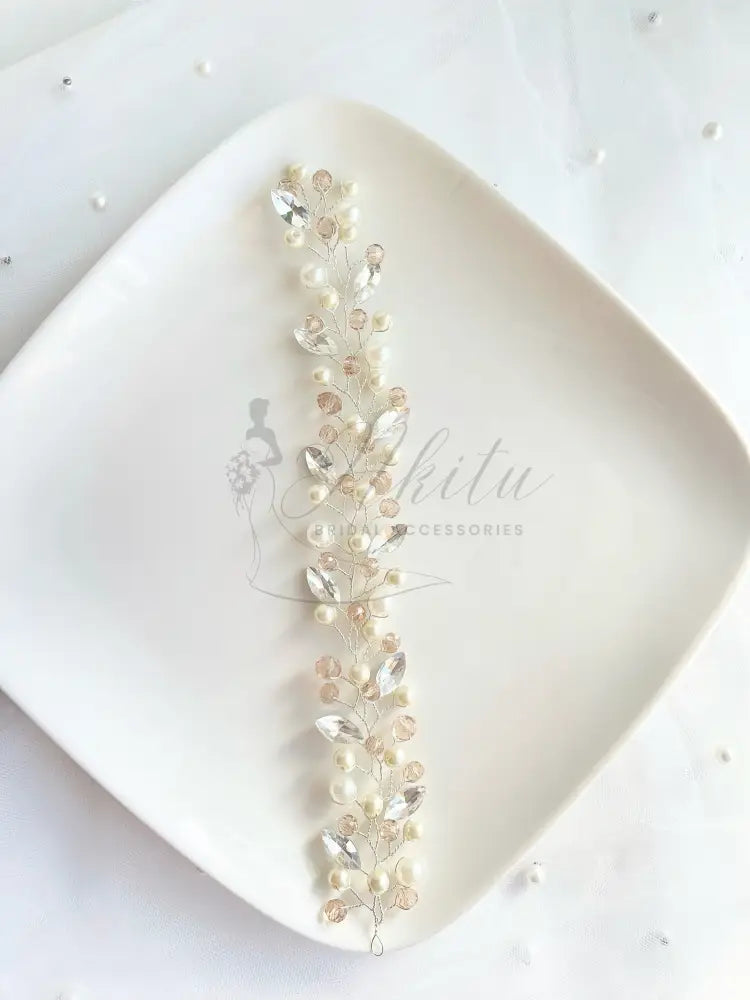 Bridal Pearl And Crystal Headpiece