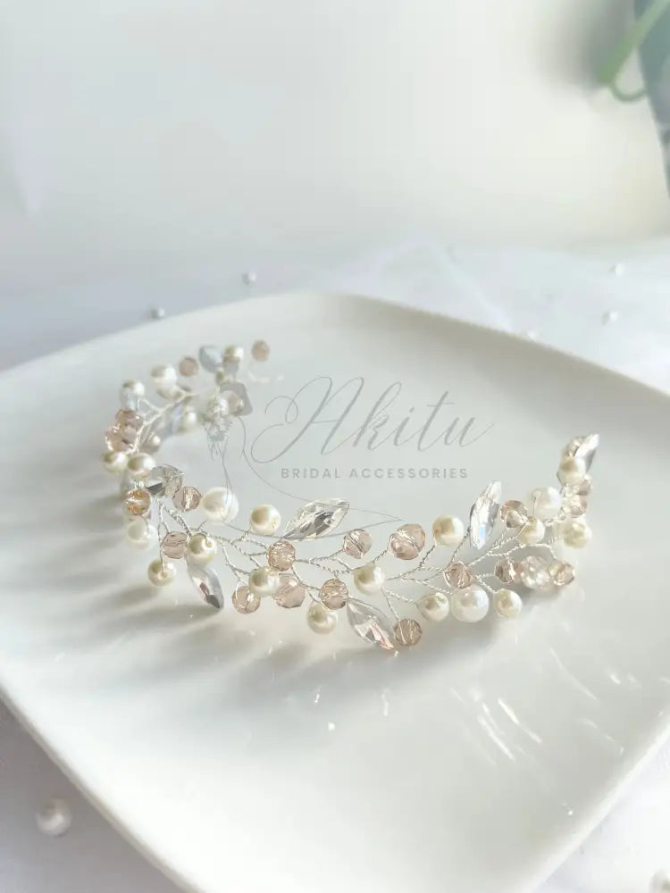 Bridal Pearl And Crystal Headpiece