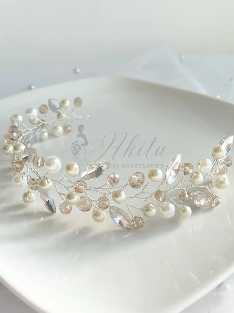 Bridal Pearl And Crystal Headpiece