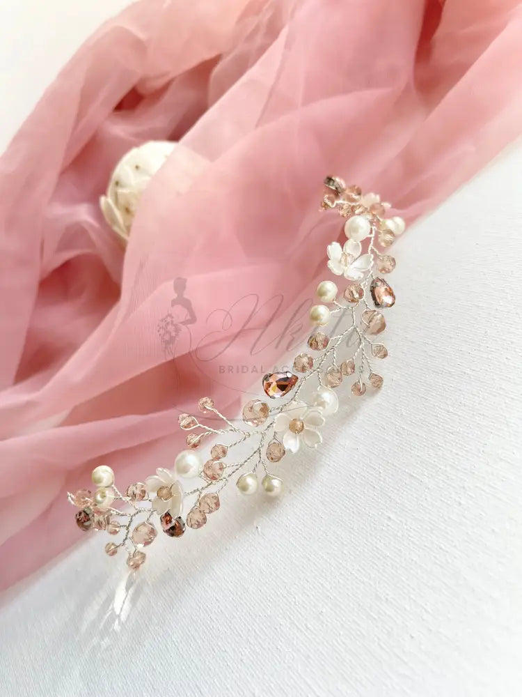 Bridal Pearl Floral Headpiece